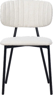 Emma Dining Chair Ivory With Black Legs